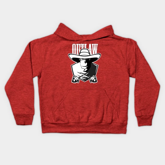 Outlaw: Knife man Kids Hoodie by AlterAspect